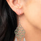 Sentimental Shimmer - Green - Paparazzi Earring Image