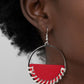 Lavishly Laid Back - Red - Paparazzi Earring Image