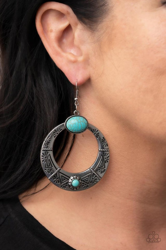 ​Garden Glyphs - Blue - Paparazzi Earring Image