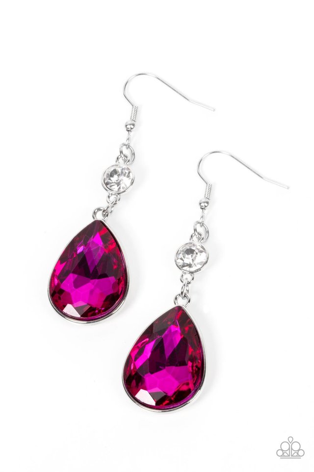 Buy Designer Dark Pink Stones Stud Earrings Online at Best Price | Cbazaar