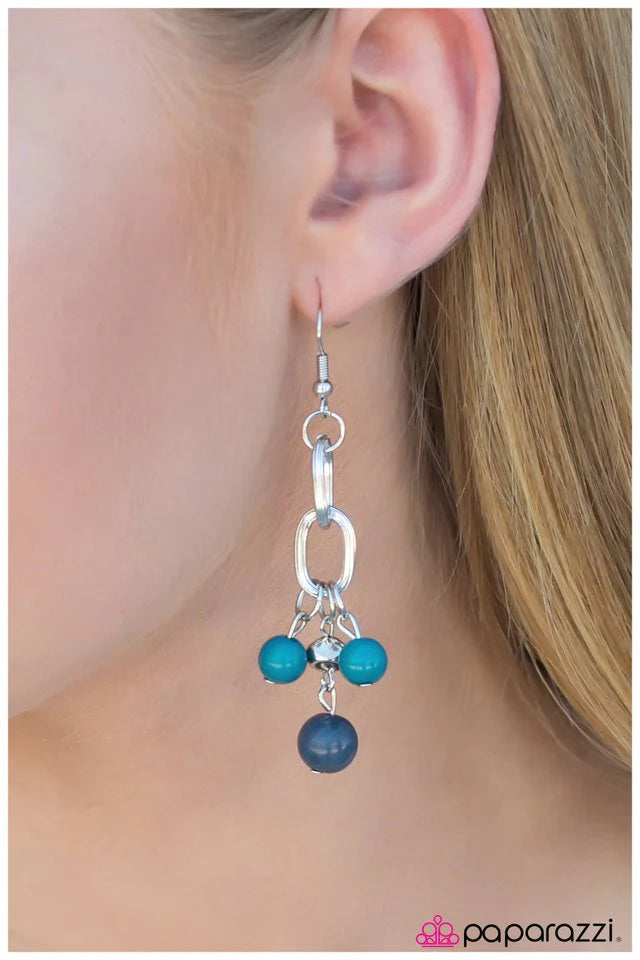 Paparazzi Earring ~ Best Day Ever - Blue