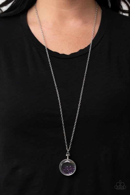 Twinkly Treasury - Purple - Paparazzi Necklace Image