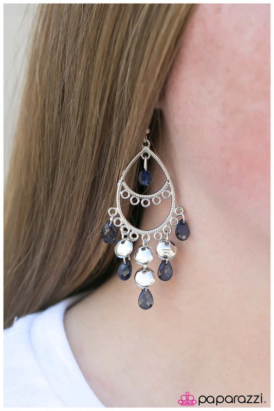 Paparazzi Earring ~ The Girly Girl - Blue