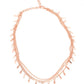 Monochromatic Magic - Rose Gold - Paparazzi Necklace Image