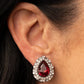 Haute Happy Hour - Red - Paparazzi Earring Image