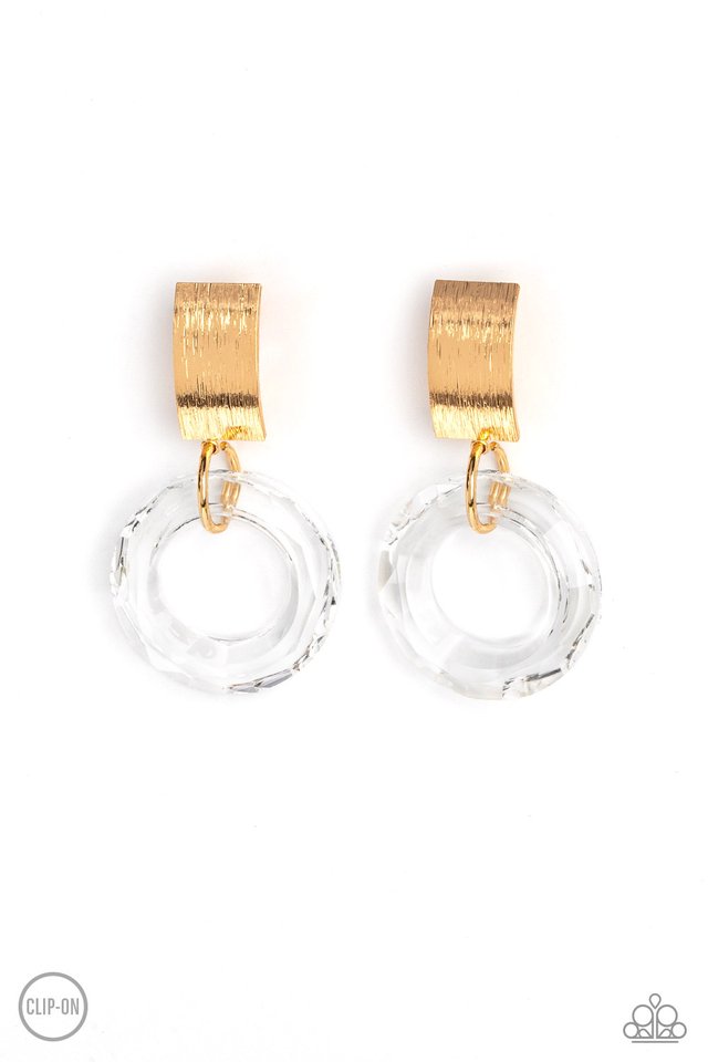 Clear Out! - Gold - Paparazzi Earring Image