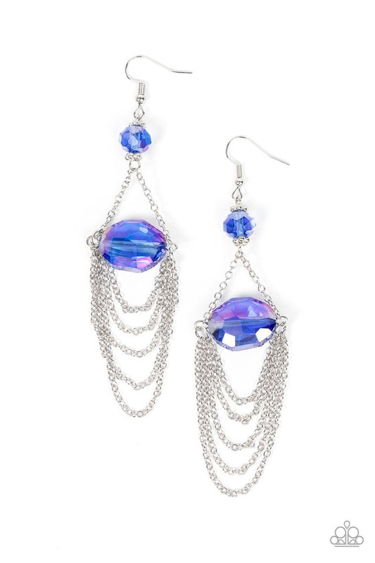 Ethereally Extravagant - Blue - Paparazzi Earring Image