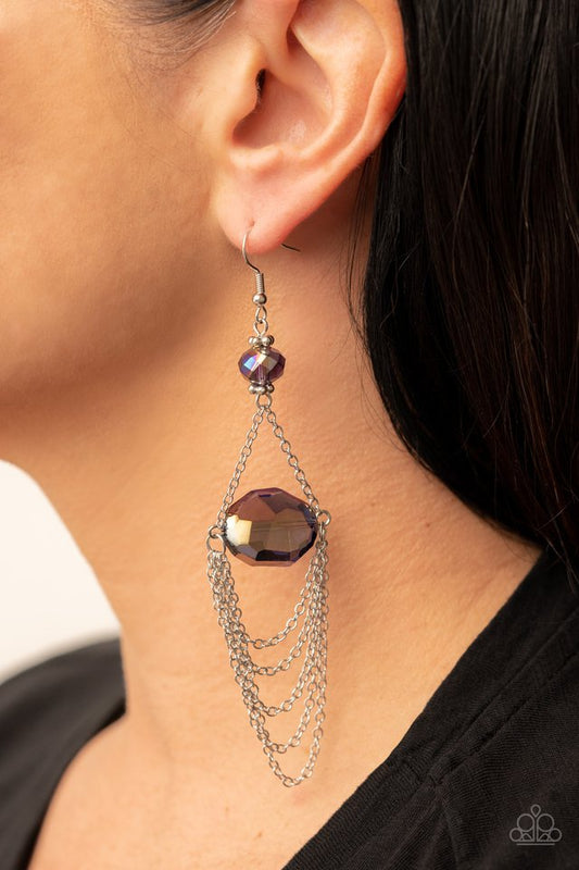 Ethereally Extravagant - Purple - Paparazzi Earring Image