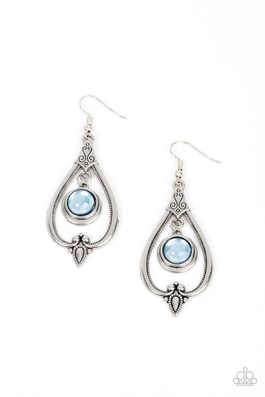 Ethereal Emblem - Blue - Paparazzi Earring Image