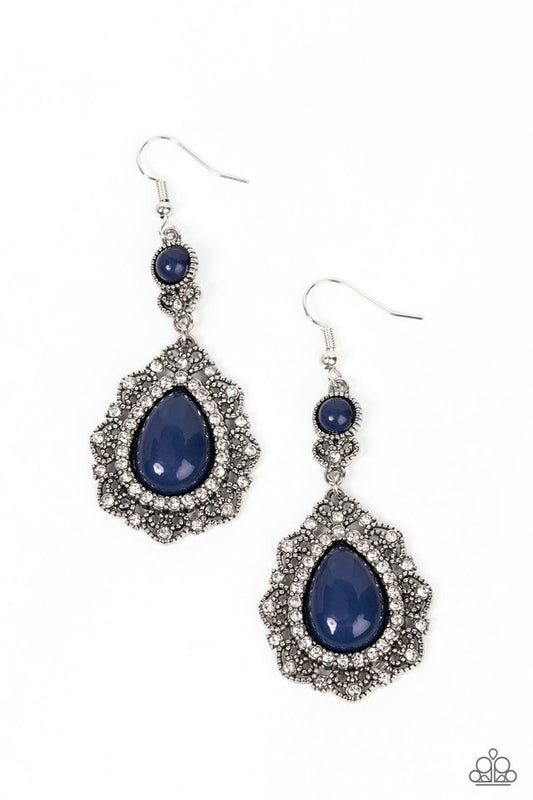 Palace Bribe - Blue - Paparazzi Earring Image