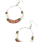 Earthy Esteem - Brown - Paparazzi Earring Image
