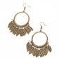 FOWL Tempered - Brass - Paparazzi Earring Image