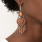 ​Dearly Debonair - Orange - Paparazzi Earring Image