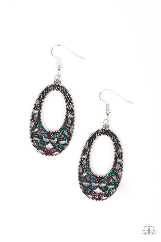 Colorfully Moon Child - Multi - Paparazzi Earring Image