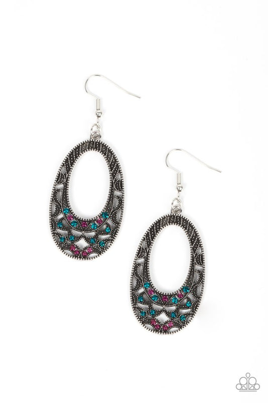 Colorfully Moon Child - Multi - Paparazzi Earring Image