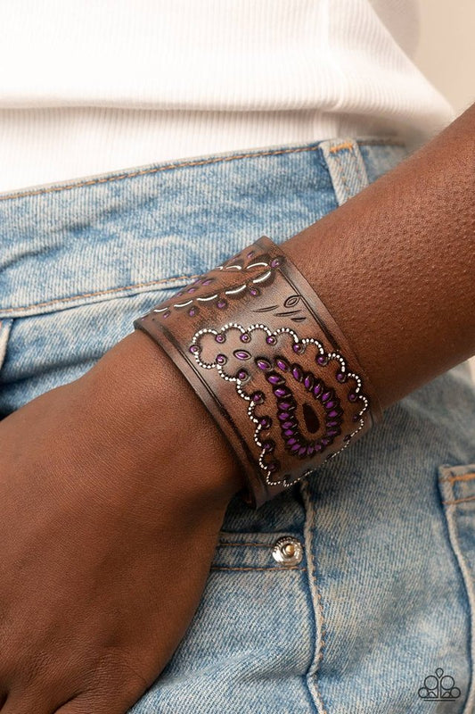 Paisley Pioneer - Purple - Paparazzi Bracelet Image