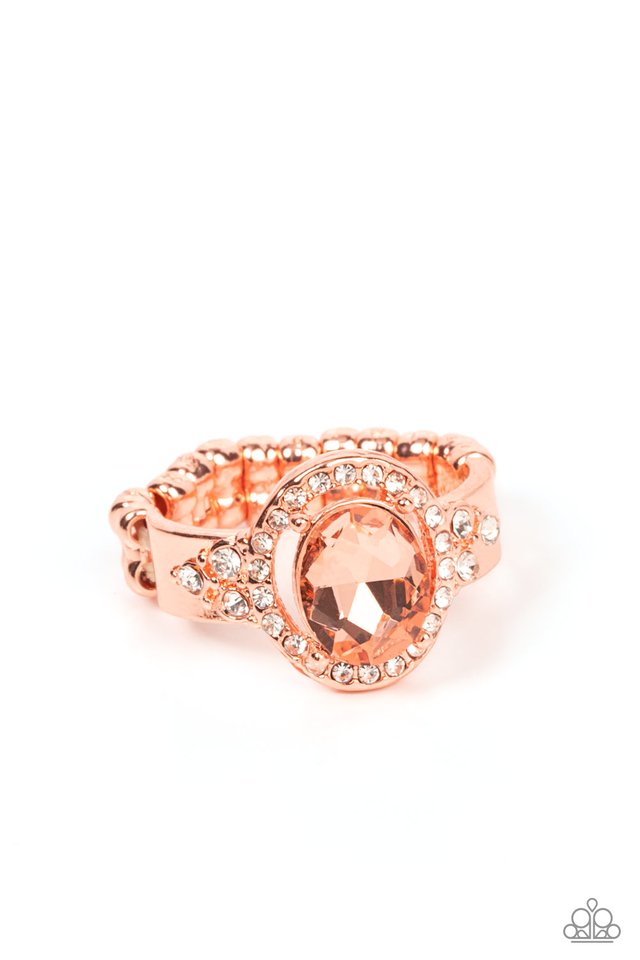 Dazzling I Dos - Copper - Paparazzi Ring Image