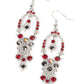 Sophisticated Starlet - Red - Paparazzi Earring Image