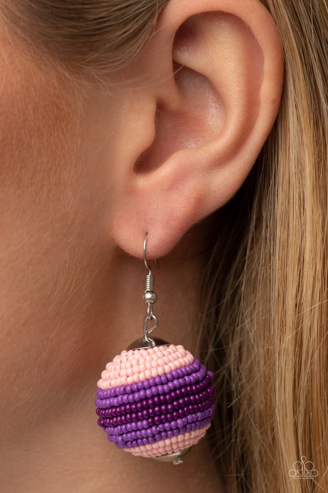 Zest Fest - Purple - Paparazzi Earring Image