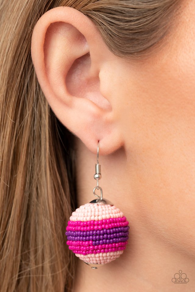 Zest Fest - Pink - Paparazzi Earring Image