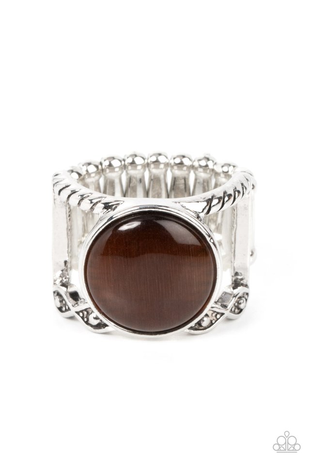 Clairvoyantly Cats Eye - Brown - Paparazzi Ring Image