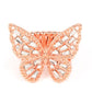 Bright-Eyed Butterfly - Copper - Paparazzi Ring Image