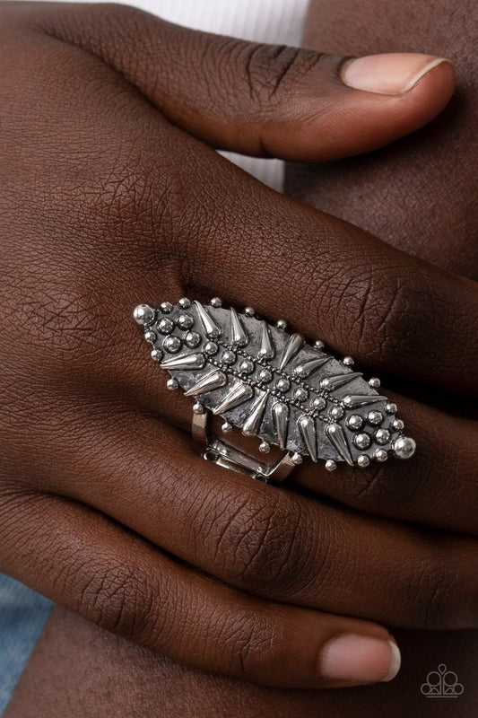 Bump, Set, Spike! - Silver - Paparazzi Ring Image