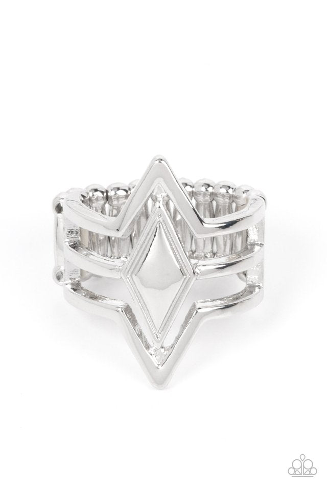 Deceivingly Diamond - Silver - Paparazzi Ring Image