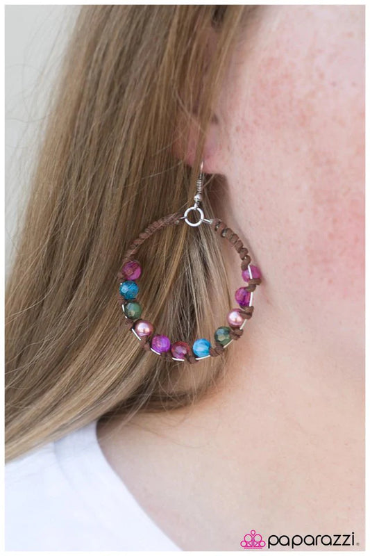 Paparazzi Earring ~ Desert Rose - Multi