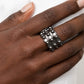 Dauntless Demeanor - Black - Paparazzi Ring Image