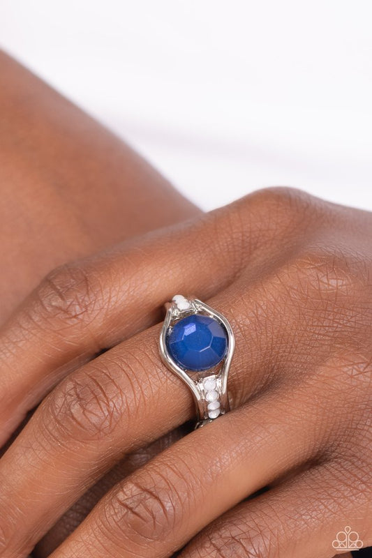 Meadow Mist - Blue - Paparazzi Ring Image