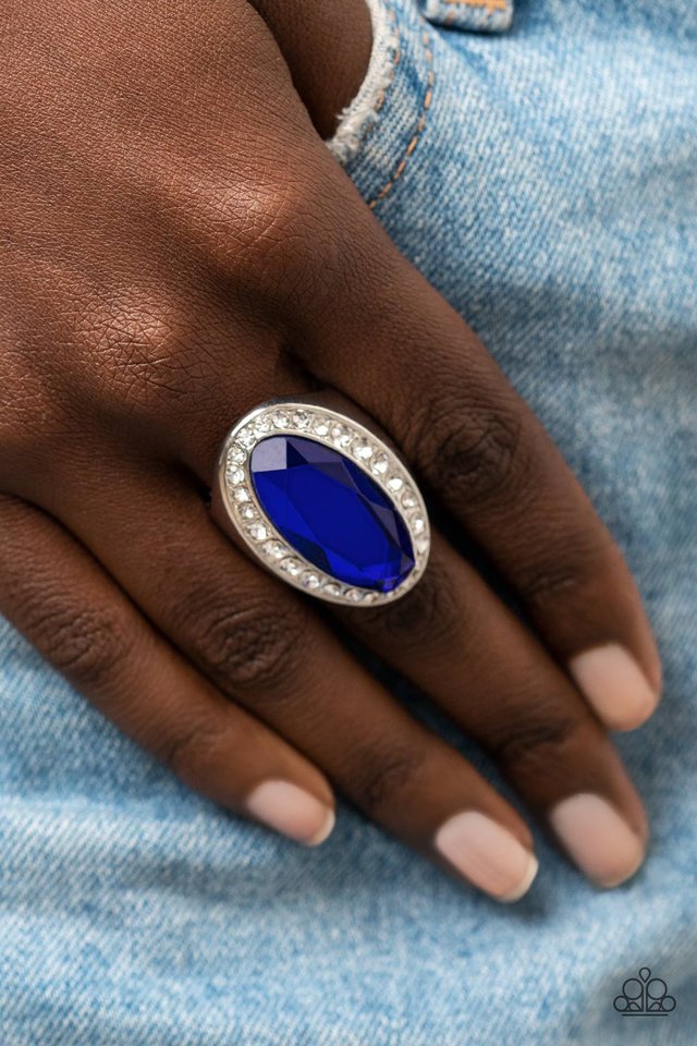 Believe in Bling - Blue - Paparazzi Ring Image