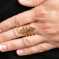 Deceivingly Diamond - Gold - Paparazzi Ring Image