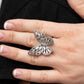 Bright-Eyed Butterfly - White - Paparazzi Ring Image