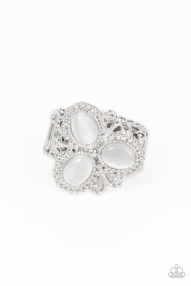 Bewitched Blossoms - White - Paparazzi Ring Image