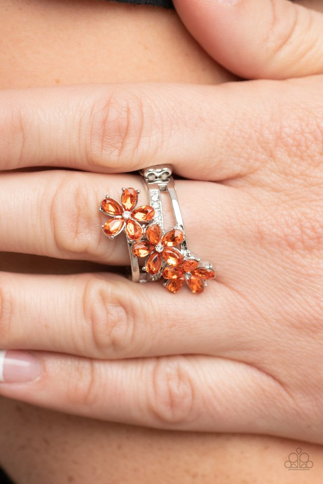 Posh Petals - Orange - Paparazzi Ring Image