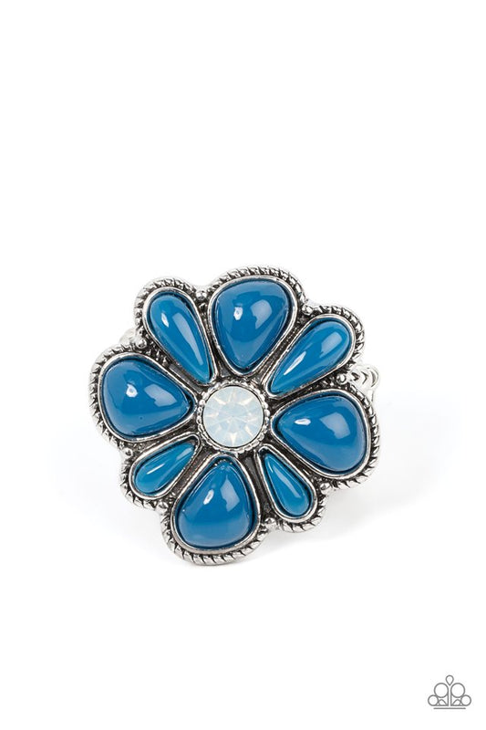 Meadow Mystique - Blue - Paparazzi Ring Image