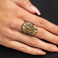 Daringly Deco - Brass - Paparazzi Ring Image