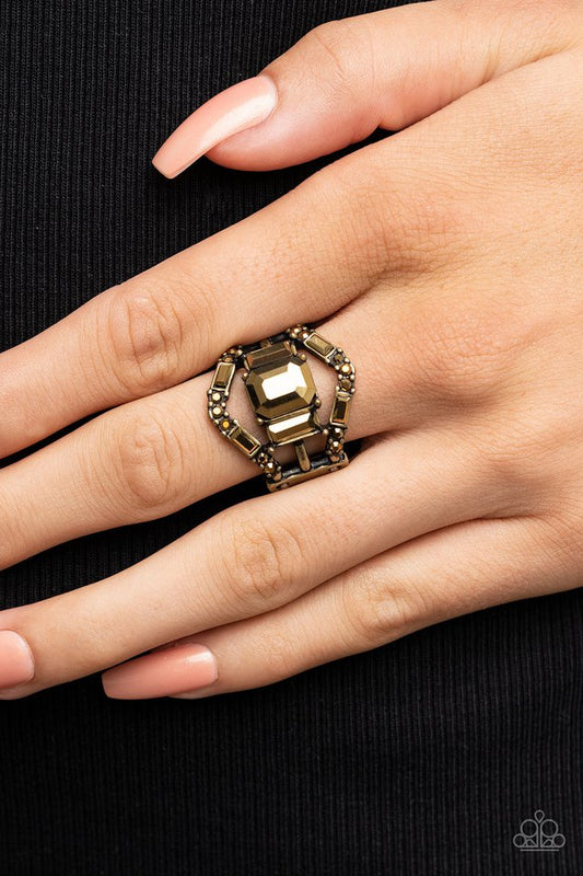 Jazzy Jewels - Brass - Paparazzi Ring Image