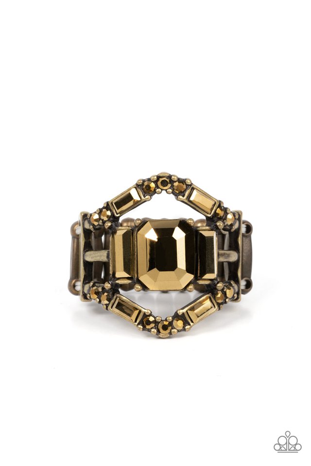 Jazzy Jewels - Brass - Paparazzi Ring Image