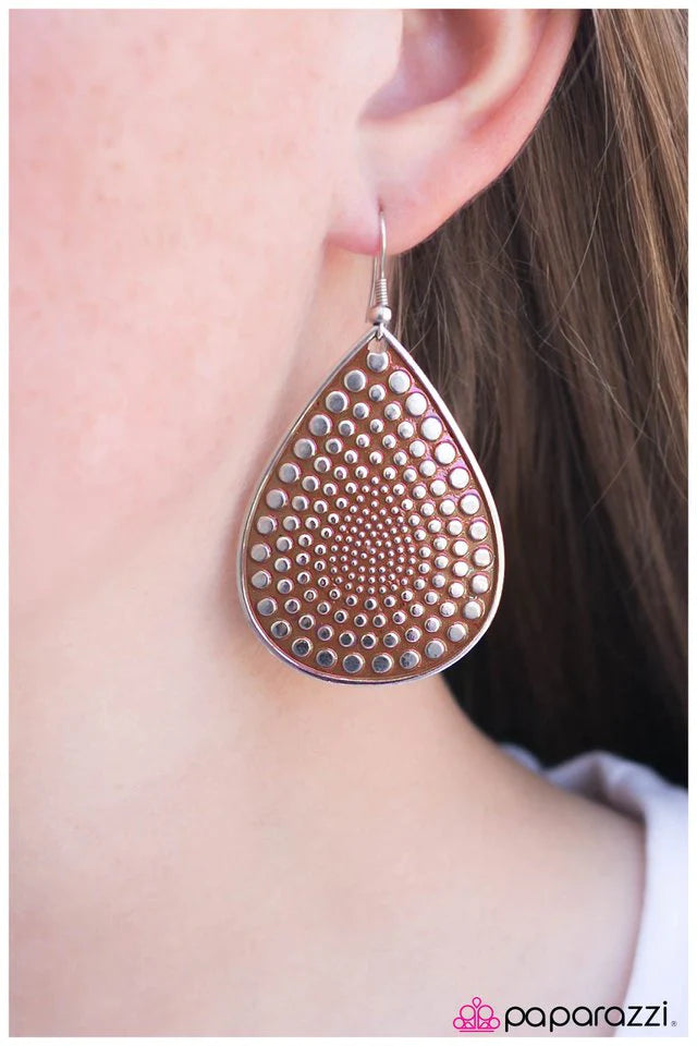 Paparazzi Earring ~ Drifter - Red