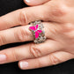 All FLUTTERED Up - Pink - Paparazzi Ring Image