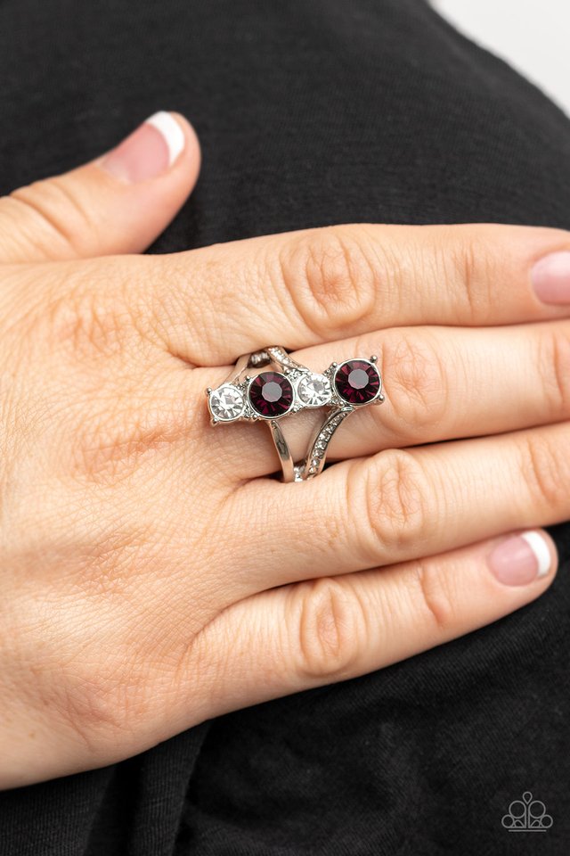 Duplicating Dazzle - Purple - Paparazzi Ring Image