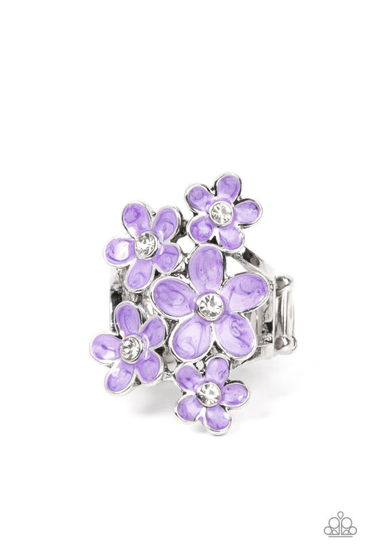 Boastful Blooms - Purple - Paparazzi Ring Image