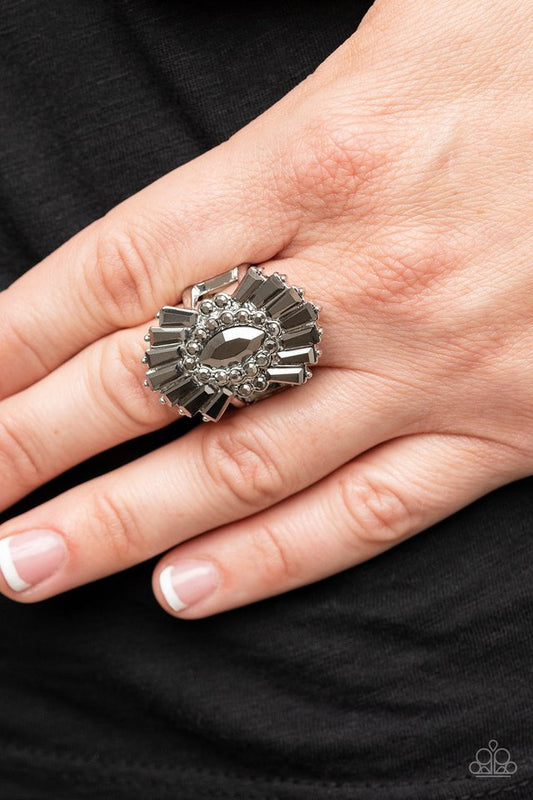 Daringly Deco - Silver - Paparazzi Ring Image