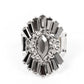 Daringly Deco - Silver - Paparazzi Ring Image