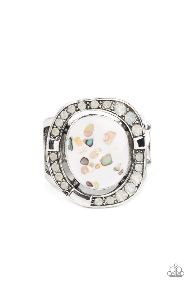 Beach Bijou - White - Paparazzi Ring Image