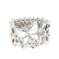 All FLUTTERED Up - White - Paparazzi Ring Image