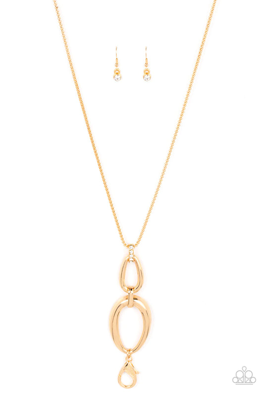 Paparazzi Necklace ~ Elegantly Entrancing - Gold