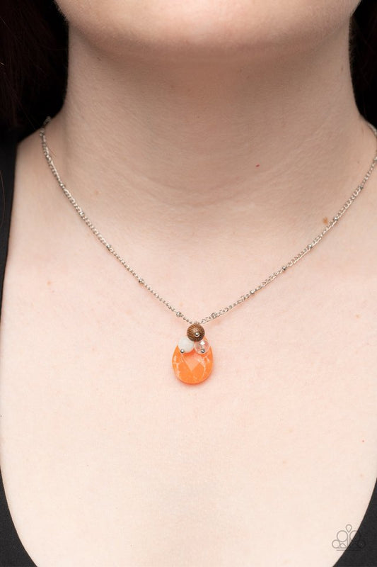 Cherokee Canyon - Orange - Paparazzi Necklace Image